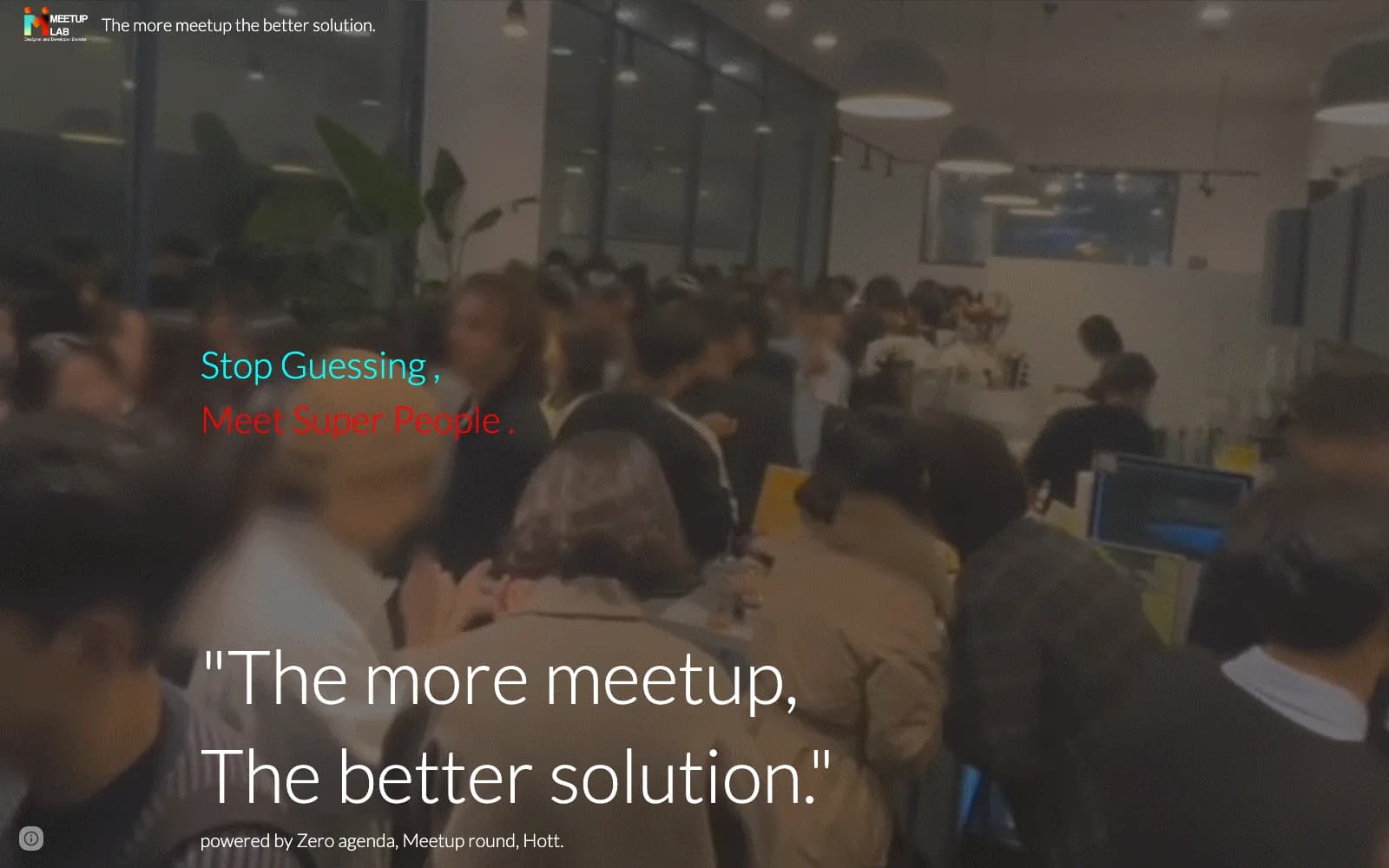 Meetup Lab project interface preview