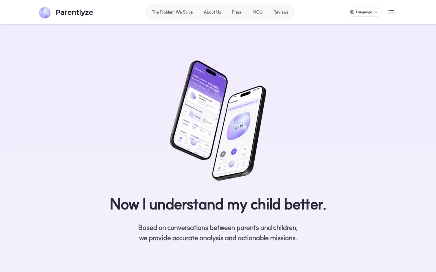 Parentlyze — Website capture