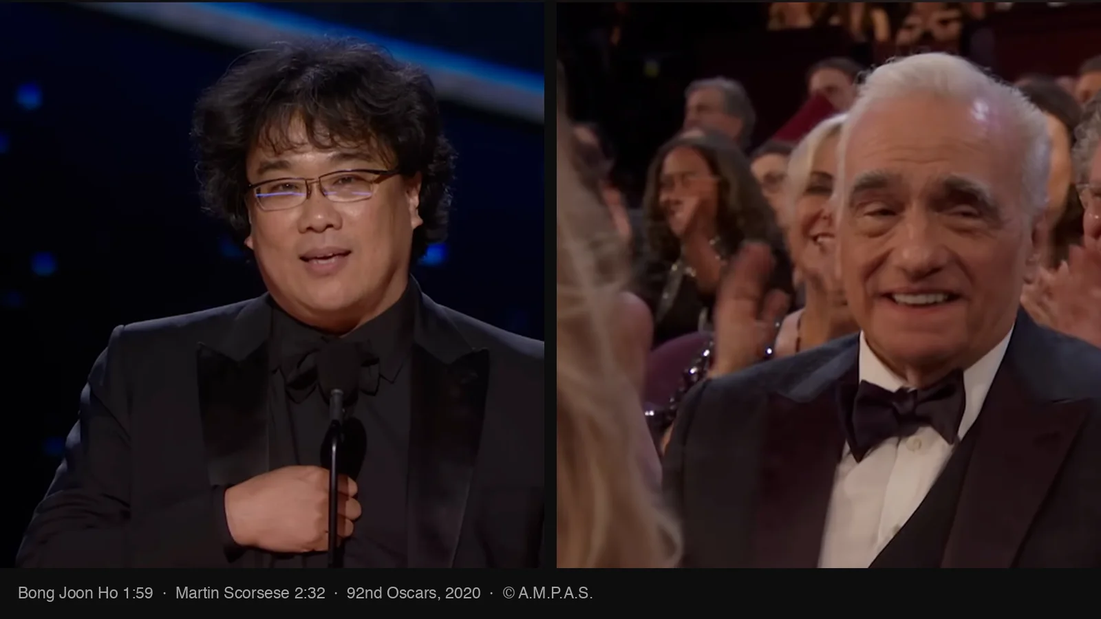Bong Joon Ho and Martin Scorsese, 92nd Oscars