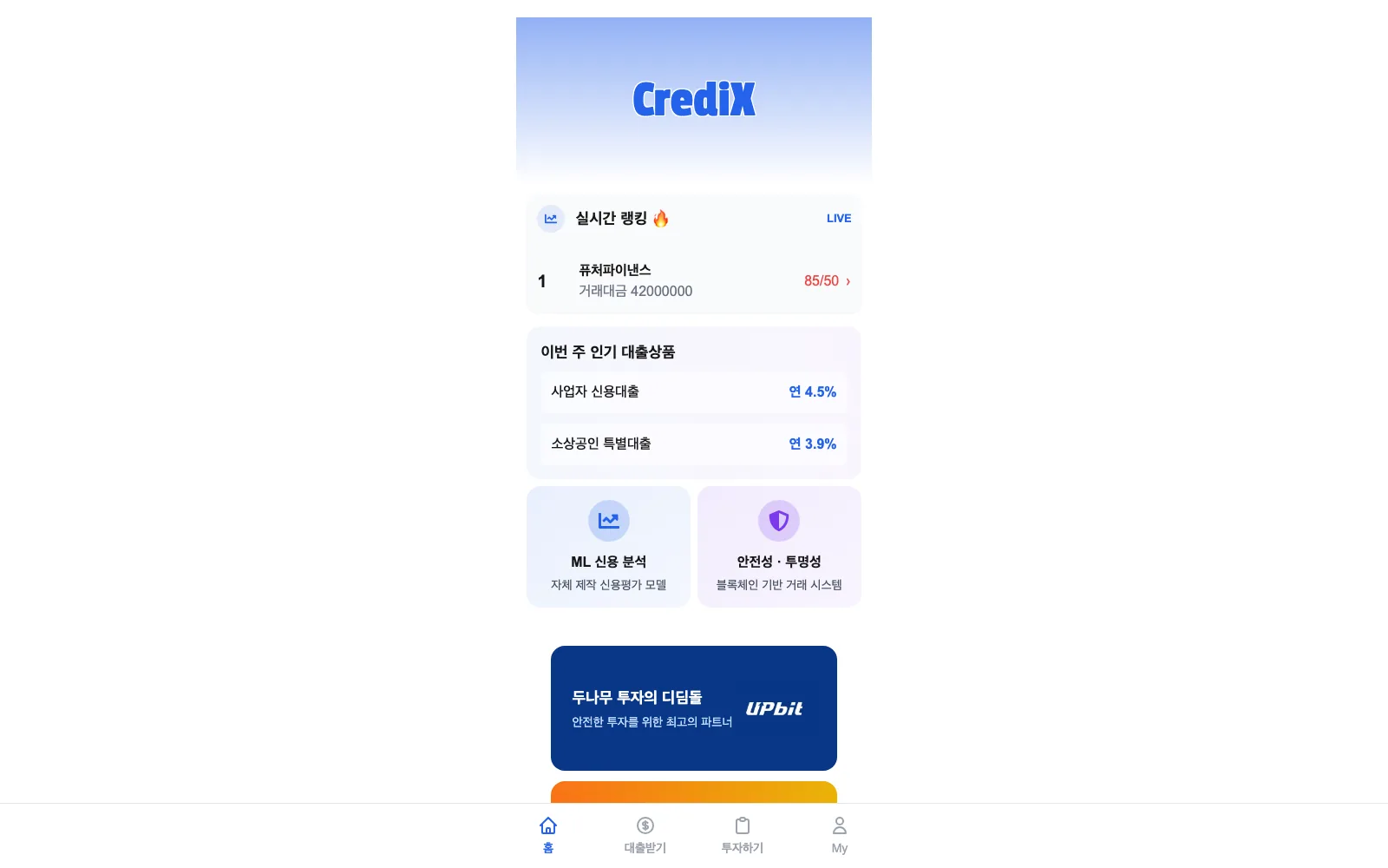 Credix project interface preview